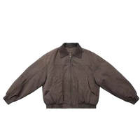 Manteau en toile de coton pour homme, style vintage délavé, col rabattu, boutons recouverts, décontracté, respirant, en cuir véritable épais