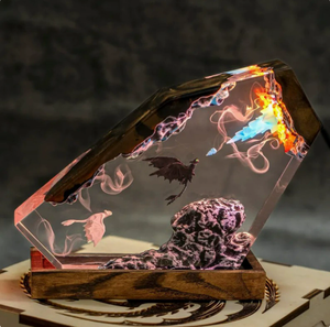 Lampe en résine <span class=keywords><strong>Dragon</strong></span> Noir et Blanc |   Ornement en résine Toothless & Light Fury, Décoration et veilleuse <span class=keywords><strong>How</strong></span> <span class=keywords><strong>to</strong></span> <span class=keywords><strong>Train</strong></span> Your <span class=keywords><strong>Dragon</strong></span> - Product Image 3