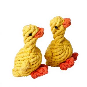Jouets pour chiens en corde de coton écologiques, jouets à mâcher et à tirer en forme d'animaux tressés pour chiens de petite à moyenne taille, jouets interactifs durables pour animaux de compagnie - Product Image 5