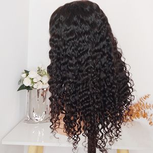 Perruques de cheveux humains cambodgiens vierges pour femmes noires, perruques de cheveux humains bouclés ondulés profonds cambodgiens 5*5 HD - Product Image 2