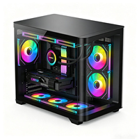 Boîtier PC Gamer Micro ATX ITX personnalisé avec panneau en verre trempé, châssis de bureau BTX pour le gaming
