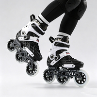 Patins à roulettes en ligne à coque rigide PP pour adultes, roues convertibles de trois à quatre roues, roulements ABEC, patins de course rapides