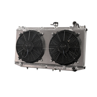 Épaisseur de la pièce centrale personnalisable, large choix disponible pour Toyota Camry ES250 1988, radiateur en aluminium avec cache-ventilateur
