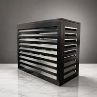 Cubierta de aluminio con revestimiento de PVDF para aire acondicionado, cubierta de rejilla para condensador, escudo de aluminio a prueba de óxido para edificios de oficinas de gran altura