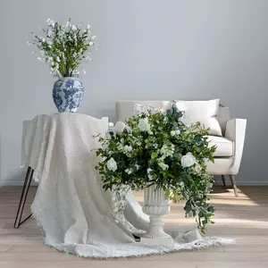 Nouvelle Boule de Fleurs Artificielles Style Forêt Coréenne Romantique, Rose Verte, pour Cérémonie de Mariage en Plein Air, Église, Bord de Route - Product Image 1