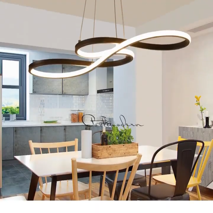 Modern Dining Pendant Light - Minimalistic Golden Loft