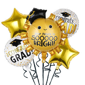 2025 Gaduation Party Dekoration 5 Stück Abschluss folie Luftballons Set Doktor Herzlichen Glückwunsch GRAD Helium Mylar Balon Globos Party zubehör - Product Image 5