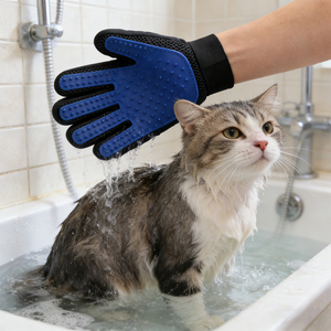 Silicone Pet toelettatura guanti TPR spazzola da bagno cane per la rimozione dei capelli sostenibile e carica per la pulizia dei <span class=keywords><strong>peli</strong></span> di <span class=keywords><strong>gatto</strong></span> e prodotti per la cura degli animali domestici - Product Image 6