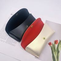 Nouvel étui à lunettes en cuir PU tendance pour femmes et hommes, sac portable pour lunettes, accessoires