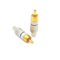 Vergoldung Metall Löt freier Typ Cinch-Stecker Audio-Video-Adapter