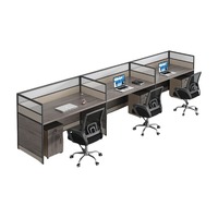 Conjunto de Escritorio y Silla para Oficina, Cubículos de Oficina Modernos con Aislamiento Acústico Automático, Divisor de Escritorio para Oficina
