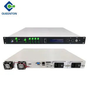 Amplifier Optik Serat Optik, FTTH 1550nm GPON EYDFA / EDFA Con WDM 1U 4/8 Port 20 24 DBm CATV