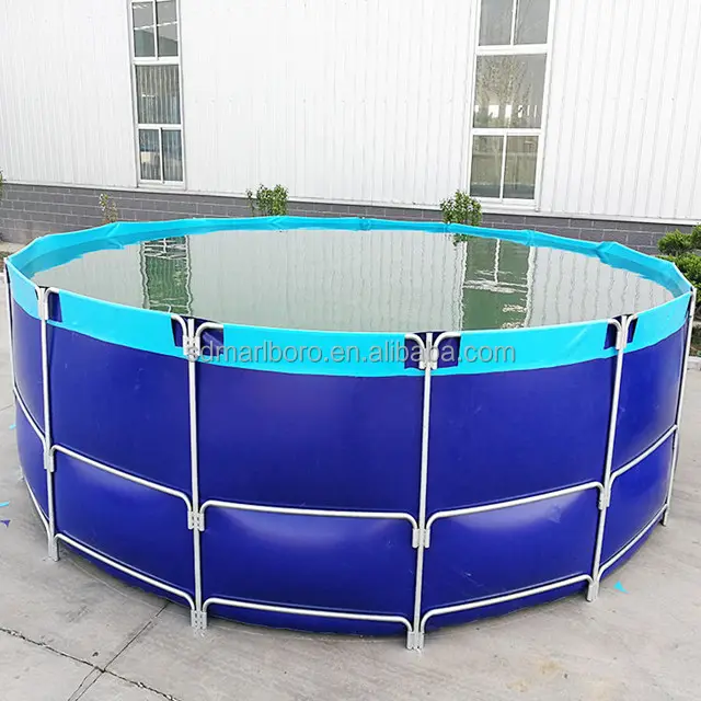 Revêtement en géomembrane en PVC bleu noir, modèle, architecture pour poissons, crevettes, piscine, étang, biotube, à bas prix