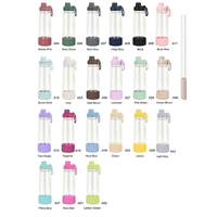 Nouvelle tasse à eau multicolore transfrontalière 2026 avec paille, 710 ml, en Tritan, pour thé au lait, idéale comme cadeau promotionnel