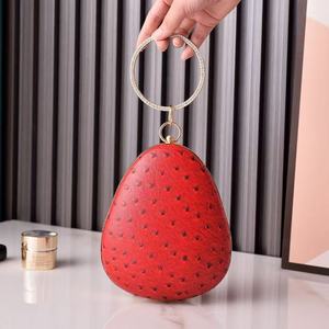 Bolso de Mano de Lujo Bordado Delight, Forma de Almendra, con Pedrería, Forro de Algodón, para Eventos Nocturnos - Product Image 1