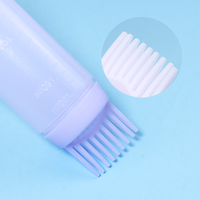 Brosse applicatrice d'huile capillaire personnalisée pour salon, flacon d'huile capillaire de 6 onces avec peigne applicateur de couleur pour racines et échelle graduée
