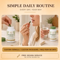 Capsules de Moringa, complément alimentaire naturel, soutien immunitaire, 0,5 g, 60 unités, usage quotidien pour adultes, régulation du transit intestinal et stimulation du métabolisme