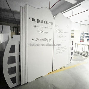 ฉากหลังงานแต่งงานอะคริลิคสีขาวแบบหนังสือ PVC ดีไซน์พิเศษจาก JINDA สำหรับตกแต่งงานเลี้ยงฉลองสมรส - Product Image 3