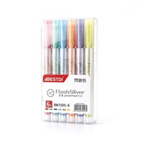 Ensemble de surligneurs à pointe plate ODM/OEM 6 couleurs, stylos marqueurs colorés et feutres pour le dessin artistique, le bureau, l'école, le marquage, non effaçables