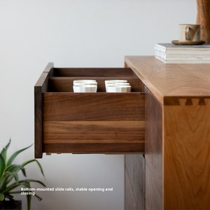 Gabinete de Madera Sólida de Nueve Cajones Serie Premium con Acabado en Cerezo y Nogal Negro, Hecho en Zhejiang - Product Image 3