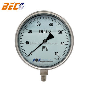 เครื่องวัดความดันสเตนเลสแบบเต็ม<span class=keywords><strong>70mpa</strong></span> 160มม. EN837-1เครื่องวัดความต้านทานแรงกระแทกแบบกันน้ำมัน - Product Image 2
