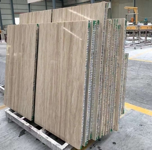 Natural White Beige Romano Travertine Marble Stone Composite <strong>Aluminum</strong> <strong>Honeycomb</strong> <strong>Panel</strong> Facade Wall Cladding - Product Image 6
