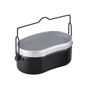 กล่องอาหารกลางวันอะลูมิเนียมสำหรับการตั้งแคมป์กลางแจ้ง, กล่องอาหารกลางวันสำหรับผู้ที่ชื่นชอบกิจกรรมกลางแจ้ง, กล่องอาหารกลางวันสำหรับการฝึกอบรม, พร้อมหูหิ้ว - Product Image 2