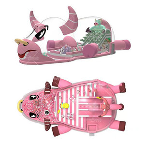 Tùy chỉnh 200 mét vuông Inflatable lâu đài bong bóng màu hồng Nhà Inflatable với hàng triệu của đại dương bóng hồ bơi, trẻ em trong nhà sân chơi bóng Pit - Product Image 3