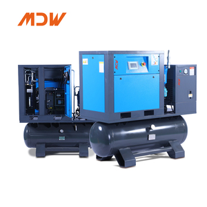 มอเตอร์สกรูแบบสามเฟส PM VSD ไร้น้ำมัน เงียบ 220/380V 50/60Hz 7.5KW 10HP 4-in-1 ระบบระบายความร้อนด้วยอากาศแบบอยู่กับที่ ขับเคลื่อนโดยตรง มาตรฐาน CE - Product Image 1