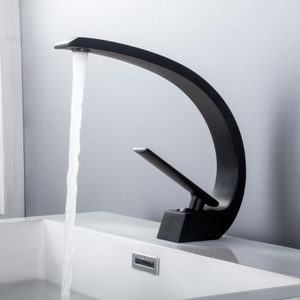 2024 New Arrival Matte Black Brass phòng tắm tap Mixer vòi nước với Pop <span class=keywords><strong>Up</strong></span> drainer - Product Image 2