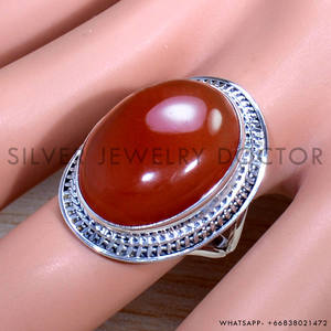 Anillo de Piedra Preciosa de Cornalina Natural de Corte Ovalado de Primera Calidad en Plata de Ley 925, Joyería de Diseño Personalizado Disponible a un Precio Razonable - Product Image 2