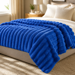 60x80 Zoll 50x70 Zoll Gestreifte Flanell-Wurfdecke Warme Weiche Winter-Bettdecke Baby Reise Ganzjahres Tragbare Anti-<span class=keywords><strong>Milben</strong></span>-Decke - Product Image 3