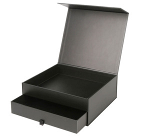 Slide 2 layer drawer box luxury makeup sets cosmetics box packaging magnetic closure paper 2 tier gift box