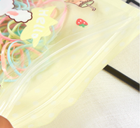 Sacs refermables personnalisés avec des motifs de dessins animés mignons, petites pochettes en mylar pour l'emballage de biscuits, de bonbons et de bijoux