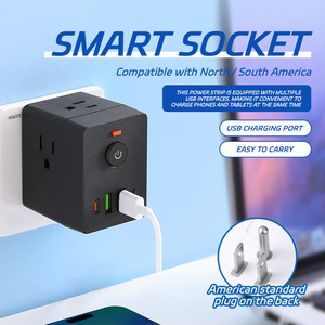 Regleta de Enchufes con Convertidor de Voltaje Americano Estándar de 110V, Carga Rápida USB+Tipo-C, 2 Tomas de CA, 2 Puertos USB A y 1 Puerto USB C - Product Image 4