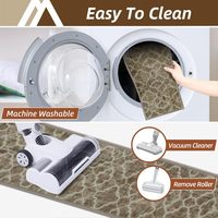 Boho Indoor 8"x30" Machine Washable Machine Made PET Friendly Stair Treads Anti-Skid Reusable Adhesive Safety Stair Rug Rubber