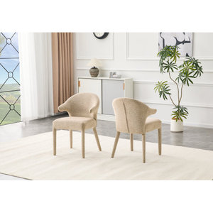 Modern Convertible Boucle Fabric <b>Dining</b> <b>Armchair</b> Metal Legs High-Resilience Sponge for Home <b>Dining</b> Room Bedroom Hotel Use - Product Image 4