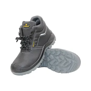 Hoge Kwaliteit Stalen Neus Heren Echt Lederen Canvas Combat Safety Shoes Sterke Inlegzolen Werklaarzen