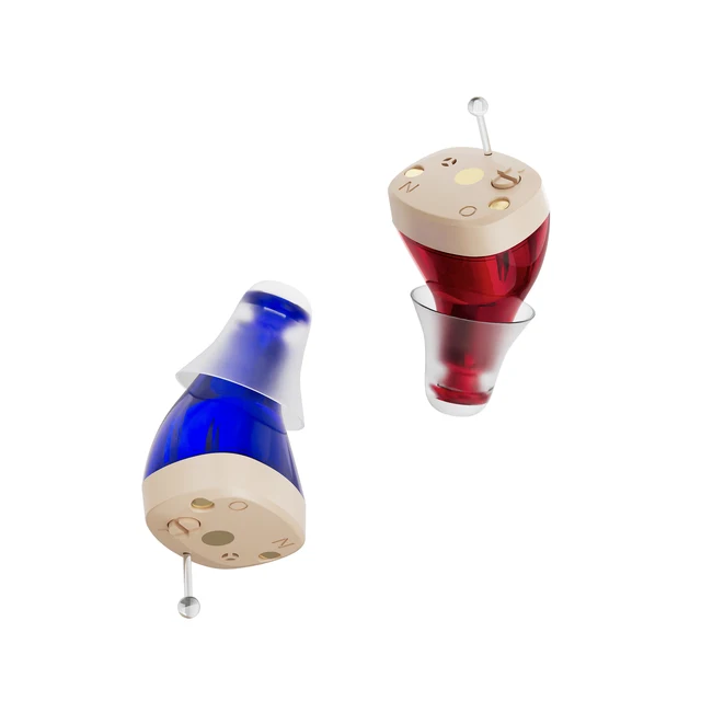 CIC Rechargeable Hearing Aid Invisible Digital Noise Reduction Magnetic Charging Case 18H Auto OnOff for Senior OEM ODM Lingdong