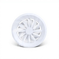 Diffuseur d'air circulaire à flux tourbillonnaire, grille de ventilation en plastique ABS pour système mural, sortie d'air frais HVAC