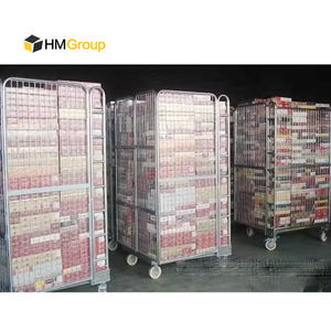 Opvouwbare Draagbare Beweegbare Zink Staal Inklapbare Magazijn Draadgaas Rolkooi Trolleys - Product Image 4