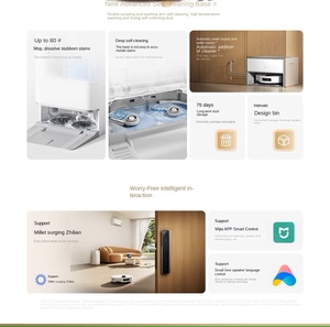 New M40s Robot Vacuum Cleaner Intelligent Integrated Suction 23000Pa Thin Embedded Water Version M40S Robot Vacuum M40 S - Product Image 4