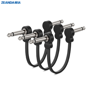 สายแพทช์กีตาร์ไฟฟ้าแบบสั้น ขนาด 1/<span class=keywords><strong>4</strong></span> นิ้ว หัวแจ็ค TS แบบงอ 90 องศา หุ้มด้วย PVC สำหรับไมโครโฟน ลำโพง MP3 อุปกรณ์เสริมเสียงและวิดีโอ - Product Image 1