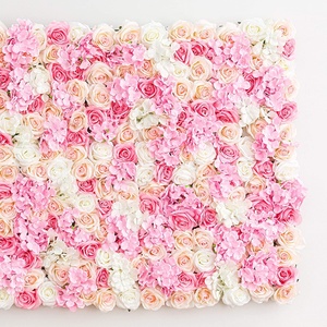 Factory Supply Decorative Silk Flower Wedding Decoration Panels Artificial Flower Wall Backdrop