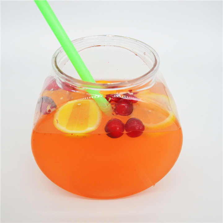 Drum Square Fishbowls 60oz 64oz Fishbowl Cups Drink Fish Bowls Plastic Cocktail Fish Bowl 3l 64 oz Fishbowl Plastic Pet Vase