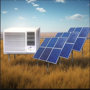 เครื่องปรับอากาศพลังงานแสงอาทิตย์แบบติดหน้าต่าง DC24V/48V Off-Grid R32 9000btu ใช้ไฟฟ้า/แบตเตอรี่ สำหรับใช้งานกลางแจ้ง บ้าน รถยนต์ - Product Image 4