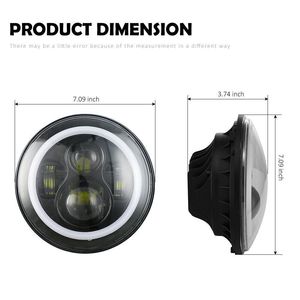 Nuevo <span class=keywords><strong>7</strong></span> pulgadas alto brillo Auto conversión motocicleta faro vehículo LED faros delanteros para coche todoterreno Wrangler - Product Image 4