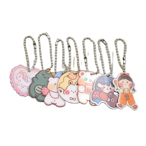 Customized Printed Transparent Acrylic Keychain Production Personalized Anime Plastic Keychain