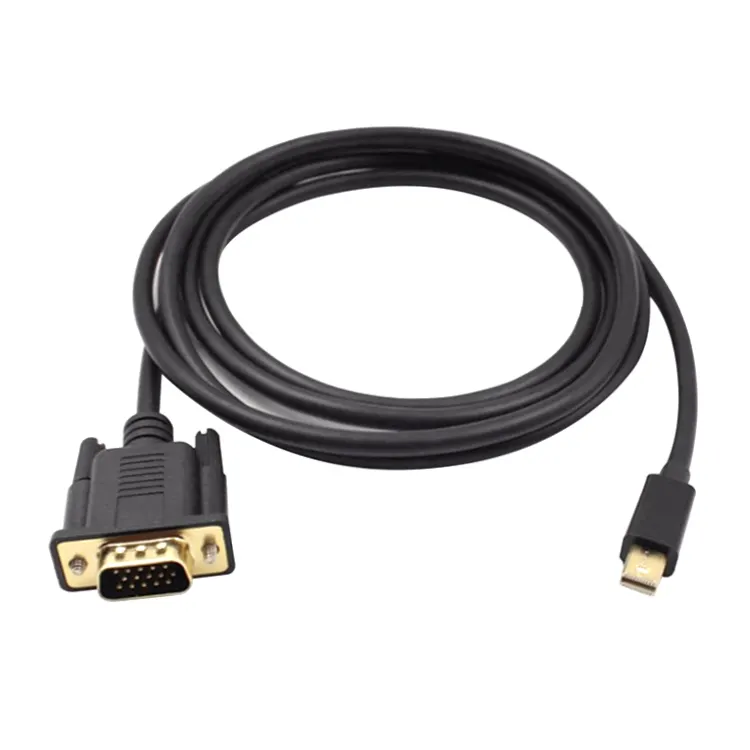 1.8m 6feet Mini Displayport to VGA Cable Adapter Full HD 1080P Display Port Male to VGA Adapter Cable