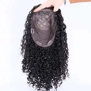 New Arrival Silk Base 100% Unprocessed European Virgin Remy Human Hair Toupee Silk Top Wefted Back Hair Topper